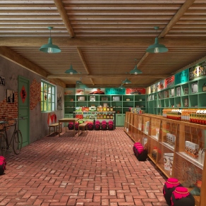 中式复古怀旧风供销社3D模型下载